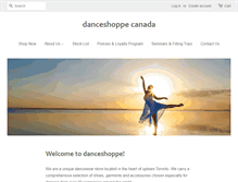 Tablet Screenshot of danceshoppe.com